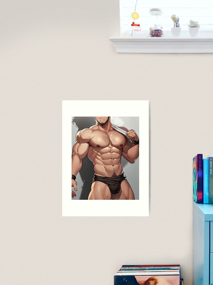 Muscular Anime Boy Poster for Sale by baraclub