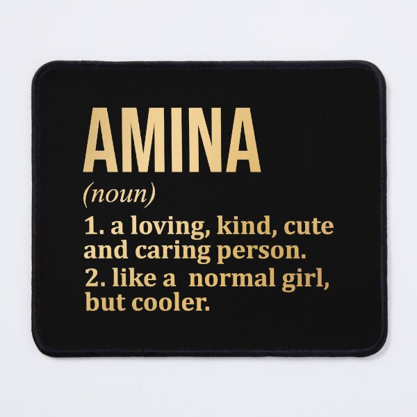 Item preview, Amina Name Definition in Gold designed and sold by XCIV.