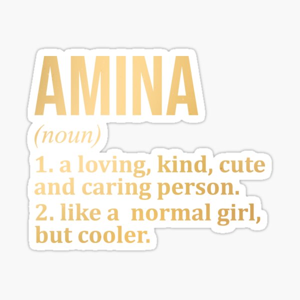 Retro Name in Arabic,  Amina or Ameena  with Groovy Typo Gift Sticker  for Sale by Studio TANFF