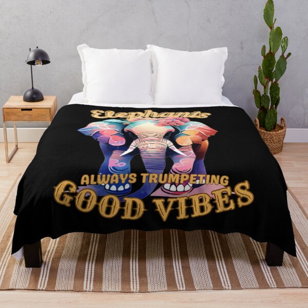 Item preview, Elephants: Always Trumpeting Good Vibes. elephant lover designed and sold by ElephantVibes.