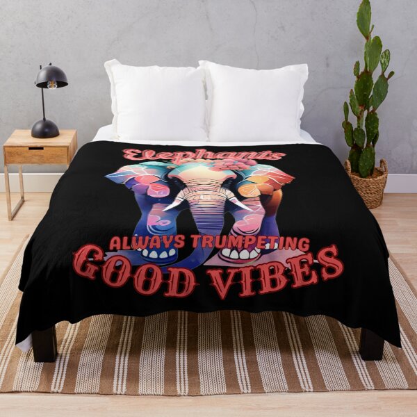 Item preview, Elephants: Always Trumpeting Good Vibes. colorful elephant designed and sold by ElephantVibes.