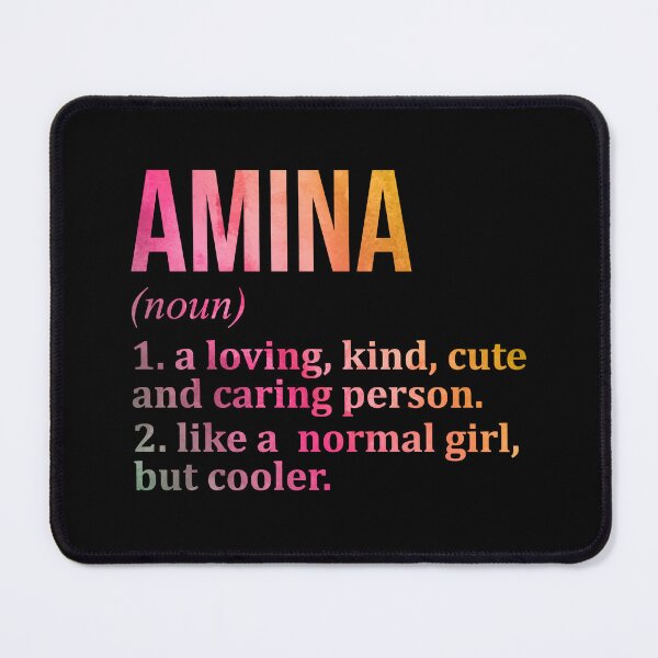 Item preview, Amina Name Definition in Watercolor designed and sold by XCIV.