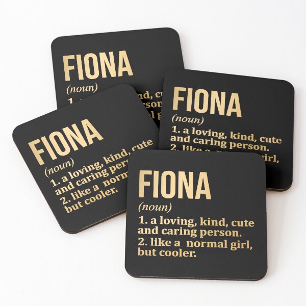 Item preview, Fiona Name Definition in Gold designed and sold by XCIV.