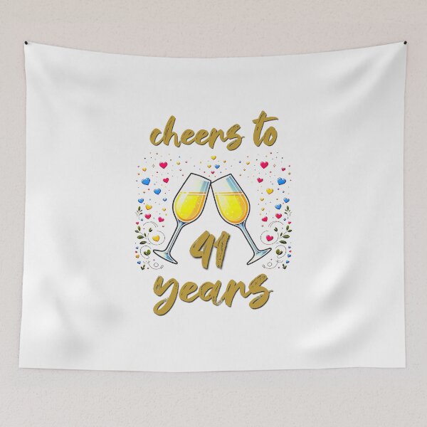 Item preview, Cheers to 41 years Anniversary Celebrating designed and sold by 4TeeToo.