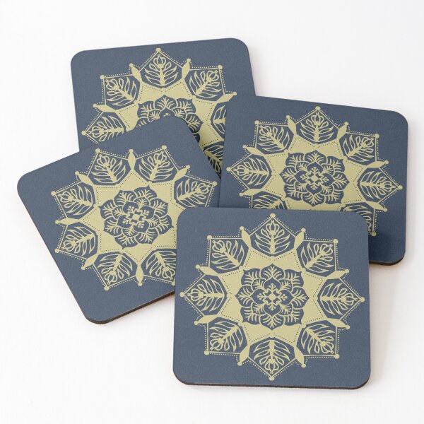 Item preview, Poinsettia Mandala - Dusk + Gold designed and sold by Irene Estelle.