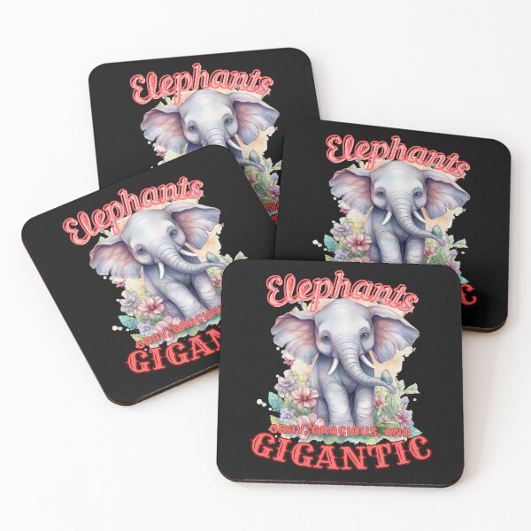 Item preview, Elephants: Gray, Gracious, and Gigantic. colorful elephant designed and sold by ElephantVibes.