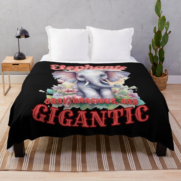 Item preview, Elephants: Gray, Gracious, and Gigantic. colorful elephant designed and sold by ElephantVibes.