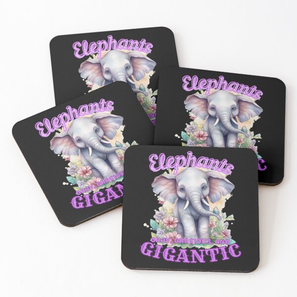 Item preview, Elephants: Gray, Gracious, and Gigantic. elephant face designed and sold by ElephantVibes.