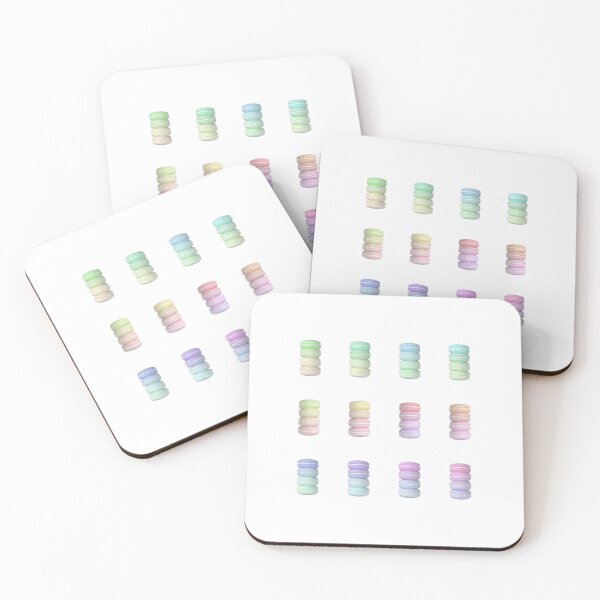 Item preview, Pastel rainbow French macaroons, cookies, pastry shop full of colors /1 designed and sold by My-fake-places.