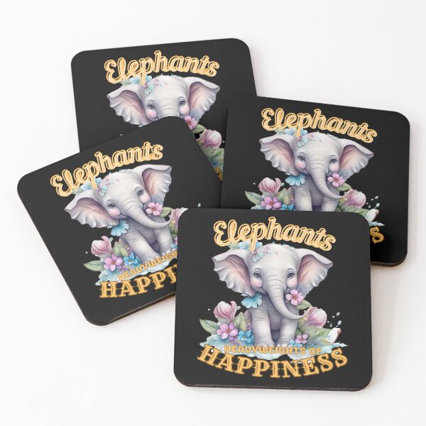 Item preview, Elephants: Heavyweights of Happiness. elephant lover designed and sold by ElephantVibes.
