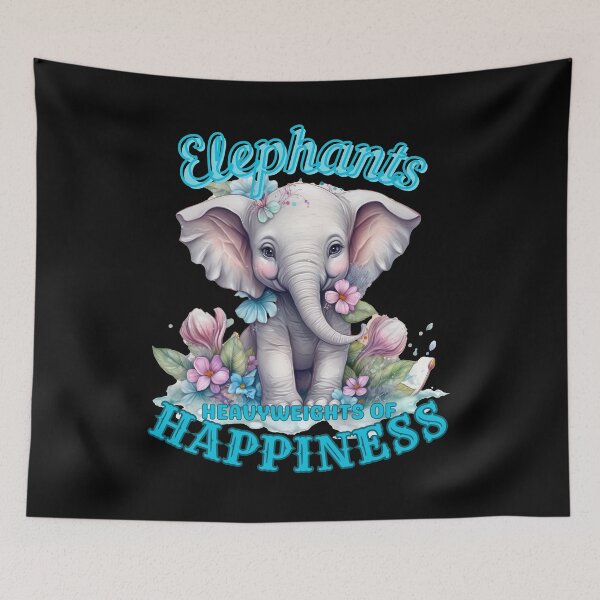 Item preview, Elephants: Heavyweights of Happiness. funny elephant designed and sold by ElephantVibes.