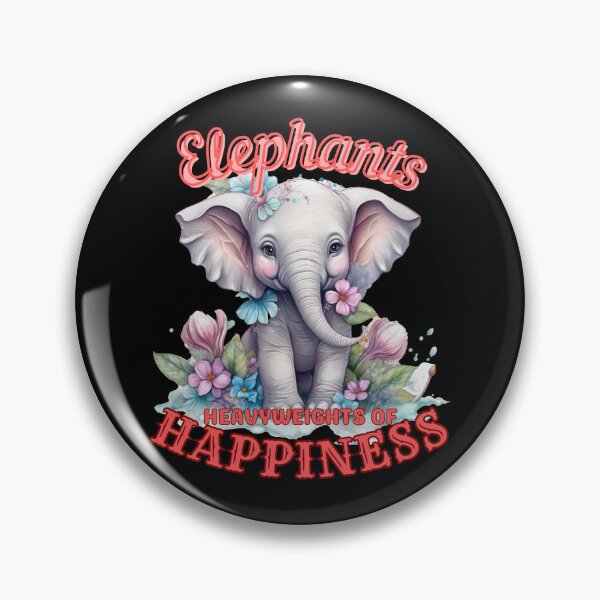 Item preview, Elephants: Heavyweights of Happiness. colorful elephant designed and sold by ElephantVibes.
