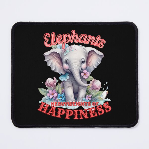 Item preview, Elephants: Heavyweights of Happiness. colorful elephant designed and sold by ElephantVibes.