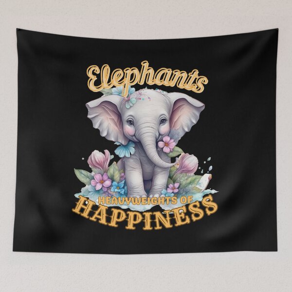 Item preview, Elephants: Heavyweights of Happiness. elephant lover designed and sold by ElephantVibes.