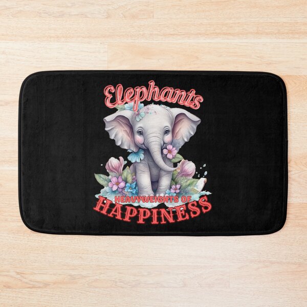 Item preview, Elephants: Heavyweights of Happiness. colorful elephant designed and sold by ElephantVibes.