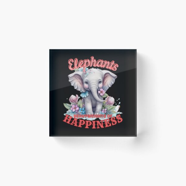 Item preview, Elephants: Heavyweights of Happiness. colorful elephant designed and sold by ElephantVibes.