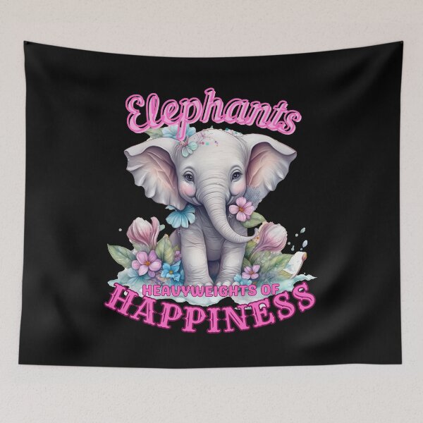 Item preview, Elephants: Heavyweights of Happiness. elephant head designed and sold by ElephantVibes.