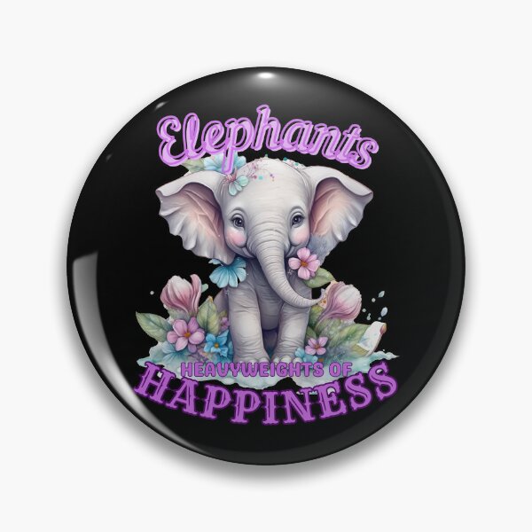Item preview, Elephants: Heavyweights of Happiness. elephant face designed and sold by ElephantVibes.