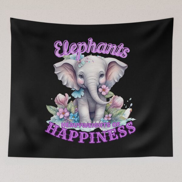 Item preview, Elephants: Heavyweights of Happiness. elephant face designed and sold by ElephantVibes.