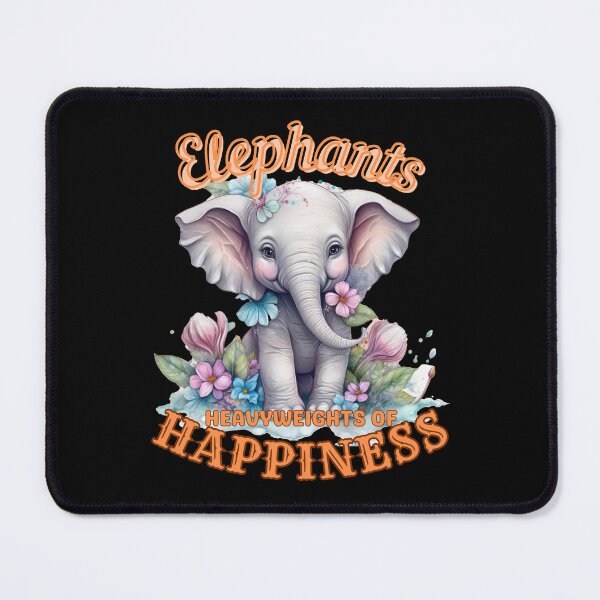 Item preview, Elephants: Heavyweights of Happiness. elephant portrait designed and sold by ElephantVibes.