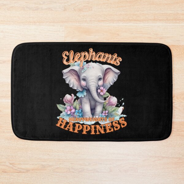 Item preview, Elephants: Heavyweights of Happiness. elephant portrait designed and sold by ElephantVibes.