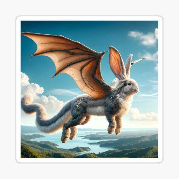 Fliegender Hasendrache #02 Sticker