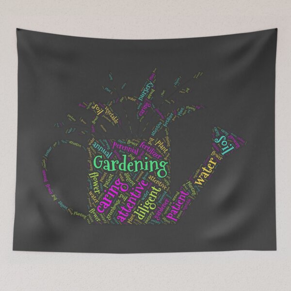 Item preview, Gardening Wordcloud for Darker Backgrounds designed and sold by WordsYouLove.