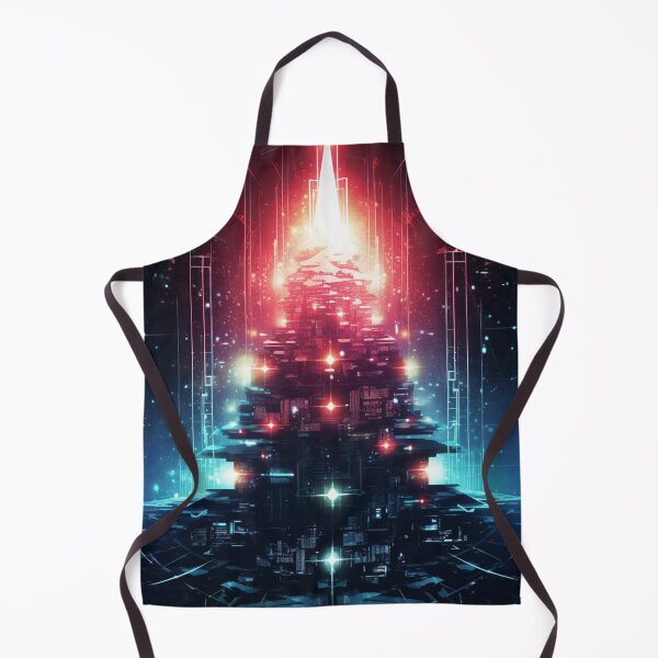 Item preview, Artificial Futuristic Christmas Tree in A Night Sky designed and sold by exitbird.