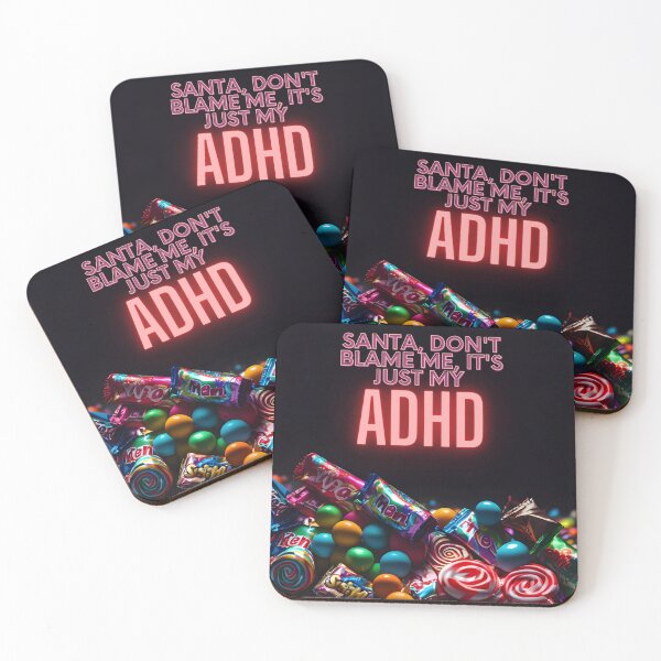 Item preview, Santa, don't blame me, it's just my ADHD,  funny psychology Christmas designed and sold by My-fake-places.