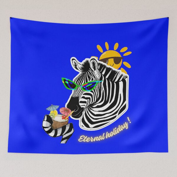 Item preview, Zebra on holiday designed and sold by ViaNature.