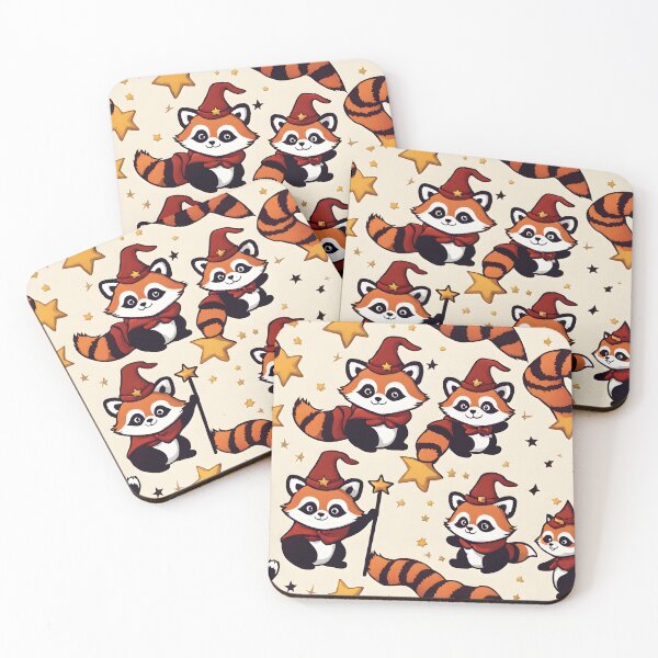 Item preview, Kawaii Wizard Red Panda Pattern Art Design  designed and sold by VisualMotivator.