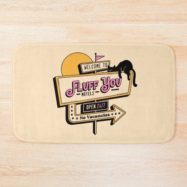 Item preview, Fluff You Black Cat in beige designed and sold by charcoalcatco.