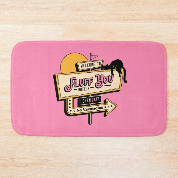 Item preview, Fluff You Black Cat in pink designed and sold by charcoalcatco.