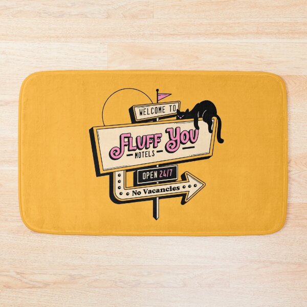 Item preview, Fluff You Black Cat in yellow designed and sold by charcoalcatco.
