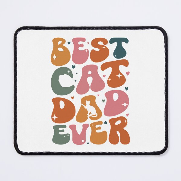 Item preview, Best Cat Dad Ever Retro Groovy Funny Cat designed and sold by LounisArt.