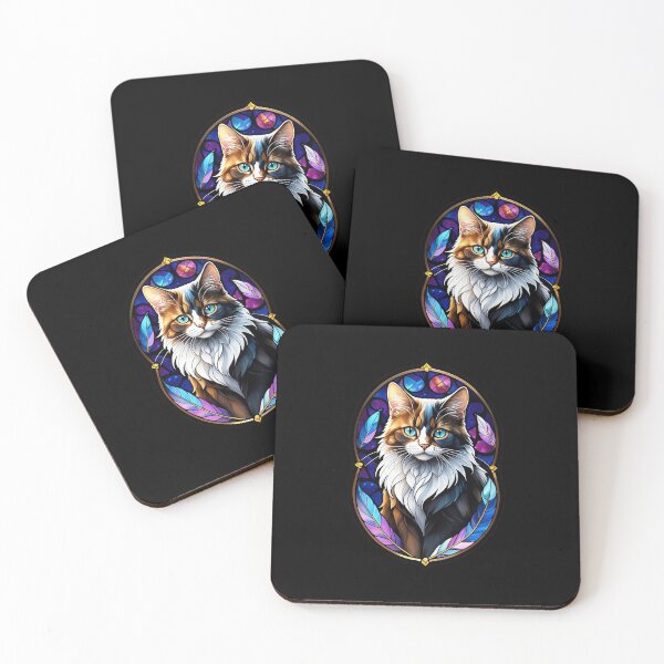 Item preview, Stained Glass Calico Cat designed and sold by Desfix.