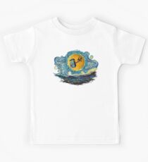 4th Doctor Supermoon starry night Kids Tee