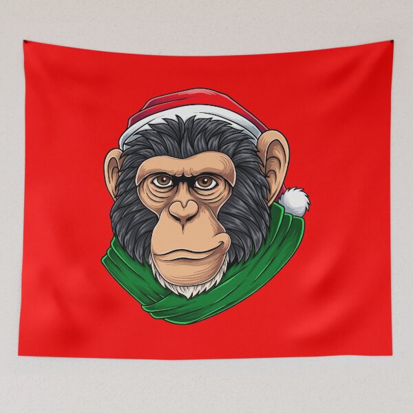 Item preview, Christmas Monkey Santa Clause Xmas designed and sold by LionessLove.