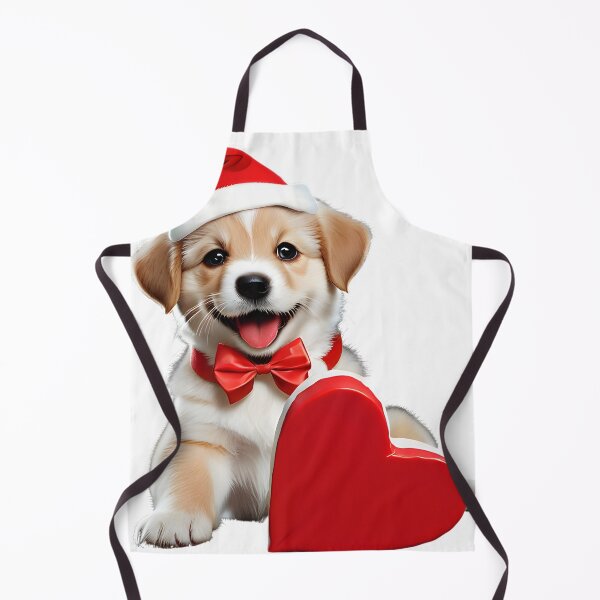 Item preview, A dog in a Santa hat and heart -Christmas pattern designed and sold by My-fake-places.