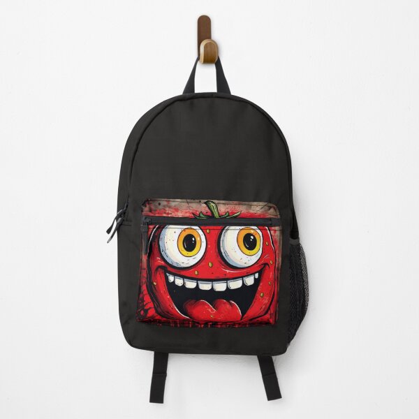 Item preview, Street Art Round Grinning Tomato Face Black Red Green White designed and sold by G-M-Designs.