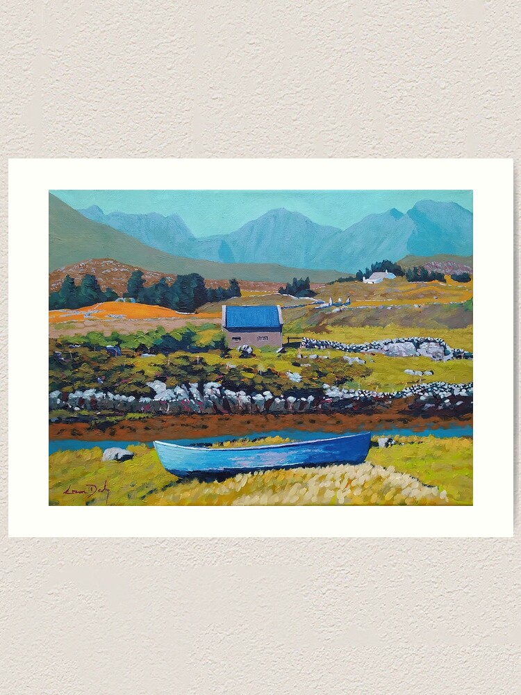 Thumbnail 2 of 3, Art Print, Connemara Boat, Ireland designed and sold by eolai.