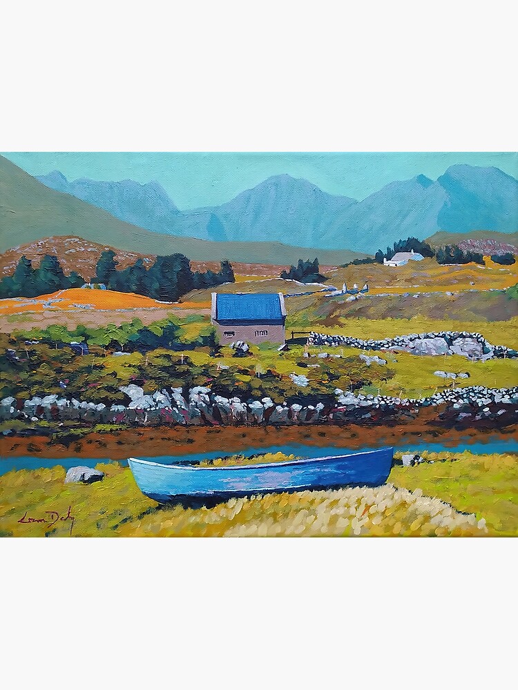 Thumbnail 3 of 3, Art Print, Connemara Boat, Ireland designed and sold by eolai.