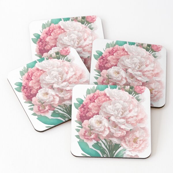 Item preview, Charming Carnation Bouquet Sticker: Pastel Fantasy in 3D Vector Art (127) designed and sold by WASjourney.