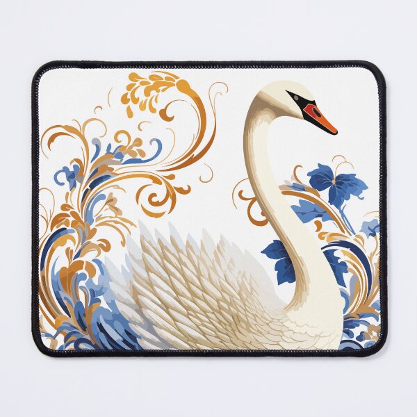 Item preview, Art Nouveau - swan and flowers designed and sold by ArtNouveau-Deco.