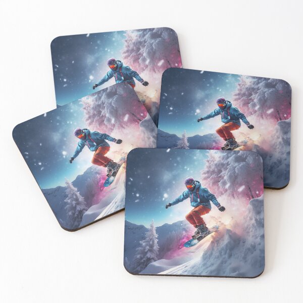 Item preview, Thrill-Seeking Snowboarder Shredding Through Breathtaking Nature designed and sold by ArtLab-store.