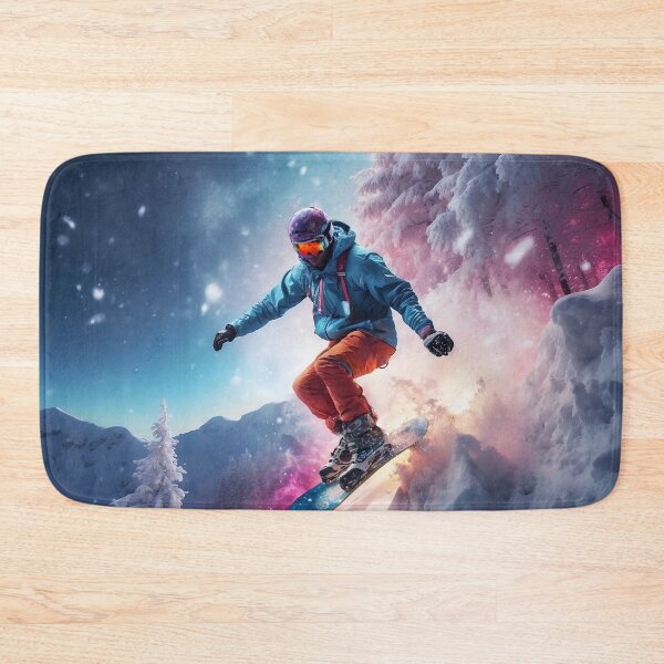 Item preview, Thrill-Seeking Snowboarder Shredding Through Breathtaking Nature designed and sold by ArtLab-store.