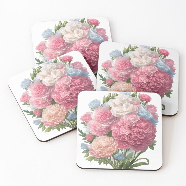 Item preview, Pastel Fantasy Carnation Bouquet Sticker: Charming 3D Vector Art (128) designed and sold by WASjourney.