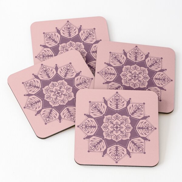 Item preview, Poinsettia Mandala - Rose + Beet designed and sold by Irene Estelle.