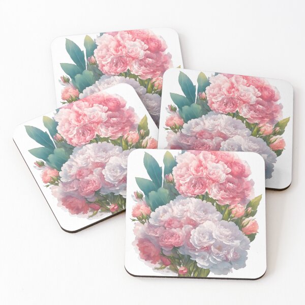 Item preview, Pastel Fantasy Carnation Bouquet Sticker: Enchanting 3D Vector Artistry (129) designed and sold by WASjourney.