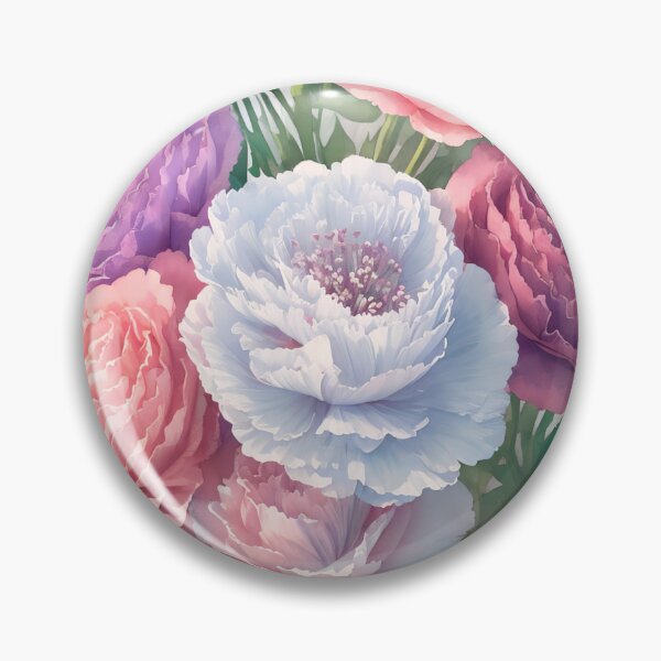 Item preview, Whimsical Carnation Bouquet Sticker: Charming 3D Vector Art (130) designed and sold by WASjourney.